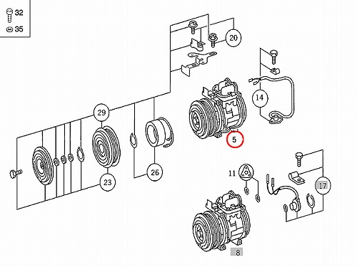エアコンコンプレッサー メルセデスベンツ [0002300311]