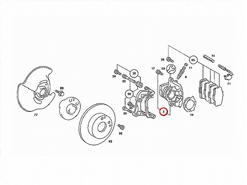 ブレーキキャリパー リペア シールキット フロント メルセデスベンツ [0004200244]