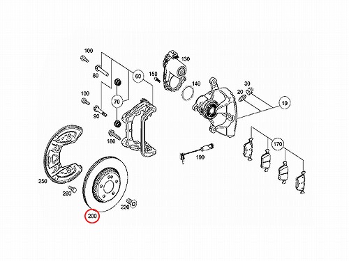 ブレーキローター(ディスクローター) リア メルセデスベンツ [0004230712]