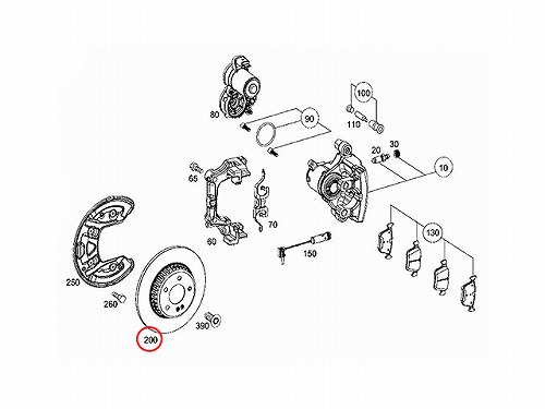 ブレーキローター(ディスクローター) リア メルセデスベンツ [0004231812]