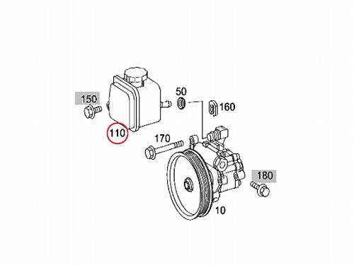 パワステオイルタンク(パワステオイルリザーブタンク) メルセデスベンツ [0004602583]