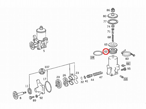 パワーステアリングオイルフィルター メルセデスベンツ [0004662104]