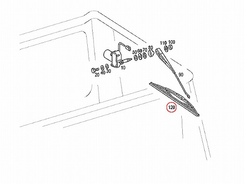 ワイパーブレード リア用 メルセデスベンツ [0008245126]