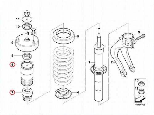 バンプラバー・ダストブーツ 左右セット フロント BMW [0011024934]
