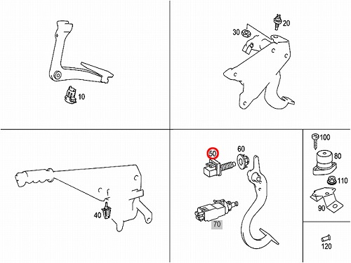 ストップランプスイッチ メルセデスベンツ [0015450709]