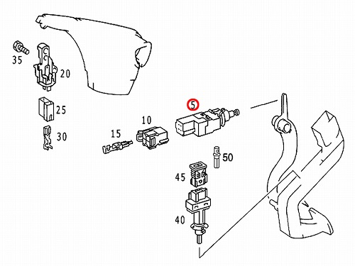 ストップランプスイッチ メルセデスベンツ [0015458709]