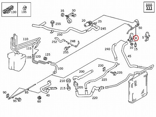 純正 ヒーターバルブ メルセデスベンツ [0018300684]