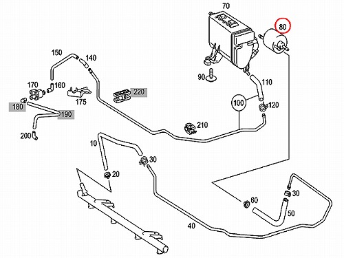 燃料フィルター(フューエルフィルター) メルセデスベンツ [0024773801]