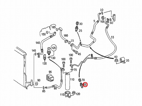 純正 エアコンムシバルブ メルセデスベンツ [0028305484]