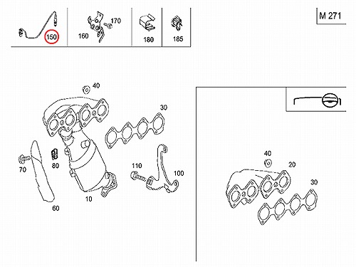 O2センサー(ラムダセンサー) メルセデスベンツ [0045428618]