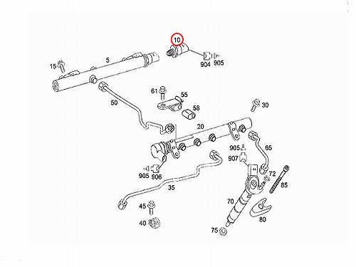 フューエルプレッシャーセンサー メルセデスベンツ [0061536528]