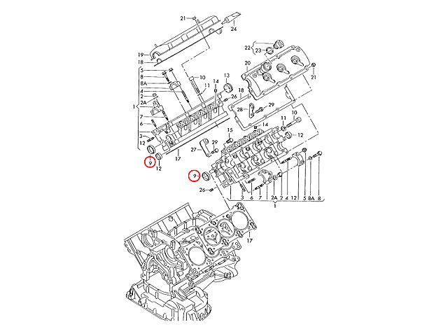 カムシール(シャフトオイルシール) AUDI(アウディ) [068103085E]
