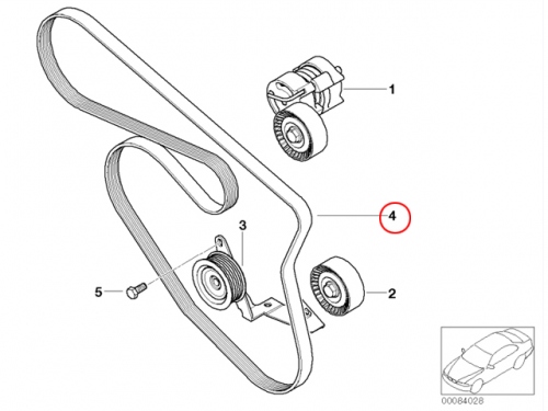 ファンベルト(Vベルト) BMW [0139974692]