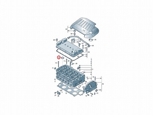 プラグホールガスケット AUDI(アウディ) [022103484F]