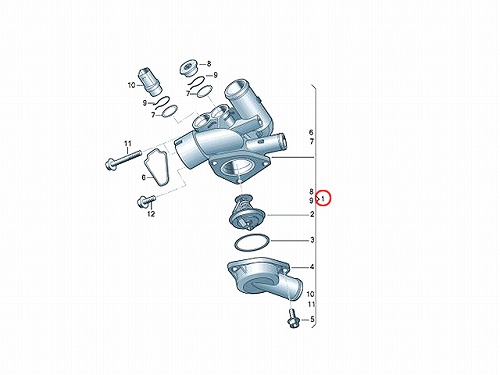 サーモスタット ASSY VW(フォルクスワーゲン) [022121111G]