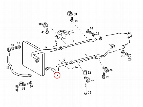 純正 ATオイルクーラーホース メルセデスベンツ [0239975382]