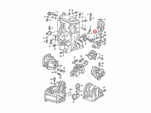 水温センサー (テンパラチャーセンサー) AUDI(アウディ) [025906041A]