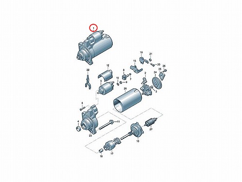 セルモーター(スターター) VW(フォルクスワーゲン) [02Z911023E]
