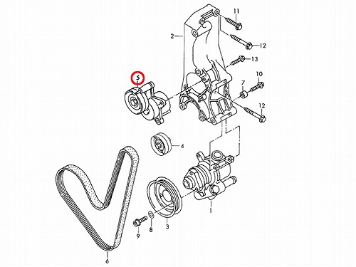 ベルトテンショナー VW(フォルクスワーゲン) [030145299F]
