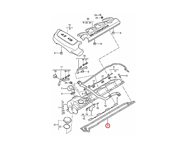 タペットカバーガスケット Porsche(ポルシェ) [94810593205]