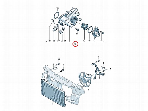 純正 サーモスタット ASSY VW(フォルクスワーゲン) [032121111BB]
