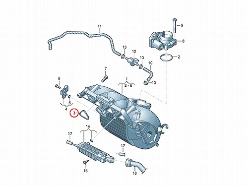 インテークマニホールドガスケット(インマニガスケット) VW(フォルクスワーゲン) [036129717E]