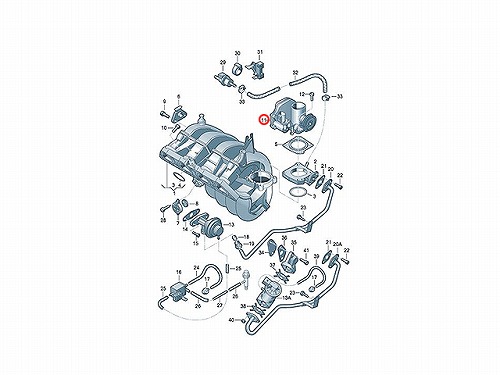 スロットルボディ(スロットル バタフライ サポート) VW(フォルクスワーゲン) [036133064D]