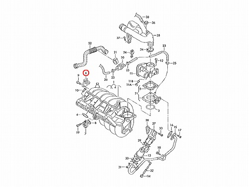 純正 インテークプレッシャーセンサー VW(フォルクスワーゲン) [036906051]