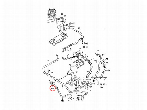 ブローバイホース(ブリーザーホース) VW(フォルクスワーゲン) [037103493AB]