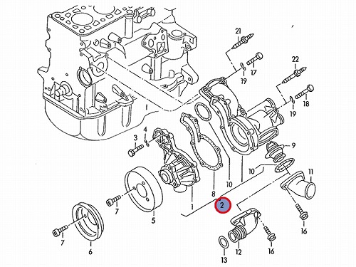 ウォーターポンプ AUDI(アウディ) [037121010C]