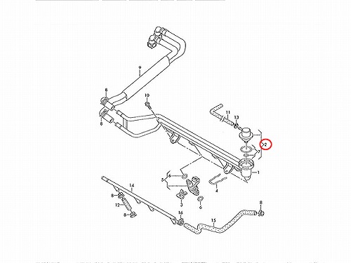 フューエルプレッシャーレギュレーター AUDI(アウディ) [037133035C]