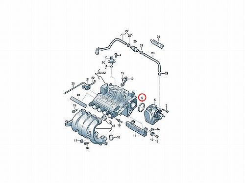 スロットルボディガスケット (スロットル バタフライ サポート ガスケット) VW(フォルクスワーゲン) [037133557C]