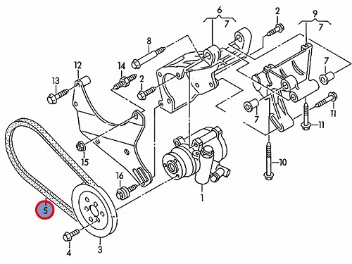 パワステベルト(コグベルト) VW(フォルクスワーゲン) [037145271F]