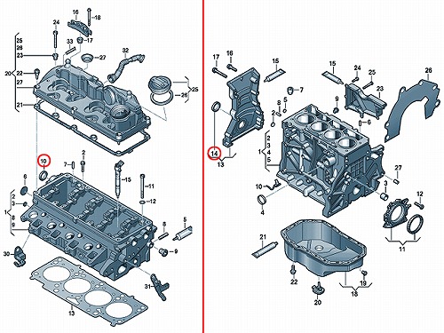 カムシール(シャフトオイルシール) VW(フォルクスワーゲン) [038103085C]