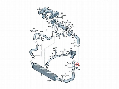 インテーク プレッシャーセンサー AUDI(アウディ) [038906051C]