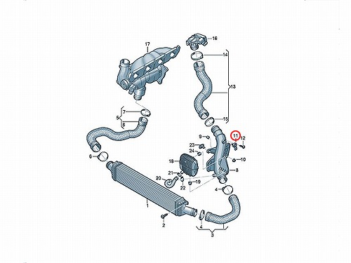 ブーストプレッシャーセンサー AUDI(アウディ) [038906051E]