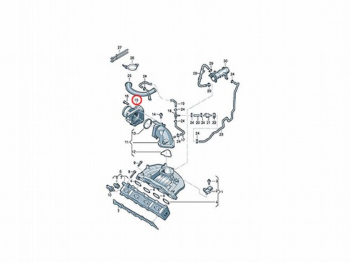 スロットルボディ(スロットル バタフライ サポート) AUDI(アウディ) [03C133062AA]