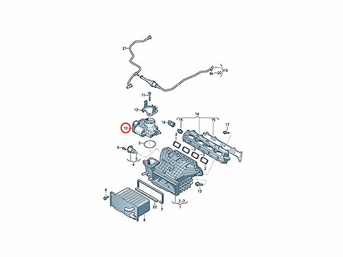 スロットルボディ(スロットル バタフライ サポート) VW(フォルクスワーゲン) [03C133062T]