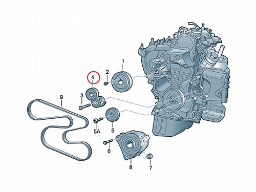 ベルトテンショナー VW(フォルクスワーゲン) [03C145299C]