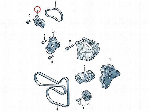 ベルトテンショナー VW(フォルクスワーゲン) [03C145299M]
