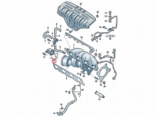 ディバーターバルブ(リサーキュレーションバルブ) AUDI(アウディ) [03C145710E]