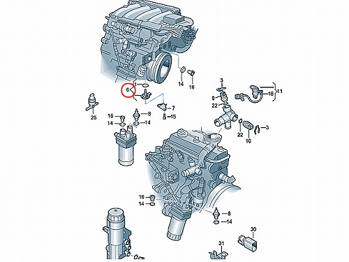 エンジンオイルレベルセンサー VW(フォルクスワーゲン) [03C907660H]