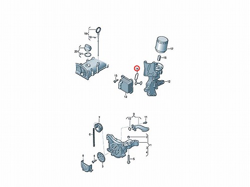 オイルクーラー用ガスケット VW(フォルクスワーゲン) [03F115111A]