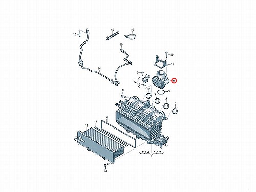 スロットルボディ(スロットル バタフライ サポート) VW(フォルクスワーゲン) [03F133062B]