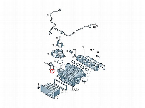 インテーク プレッシャーセンサー AUDI(アウディ) [03G906051D]