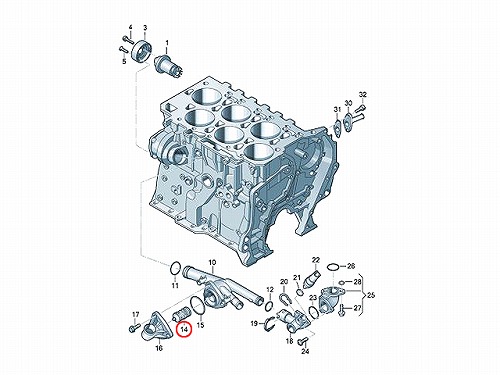 純正 サーモスタット VW(フォルクスワーゲン) [03H121113]