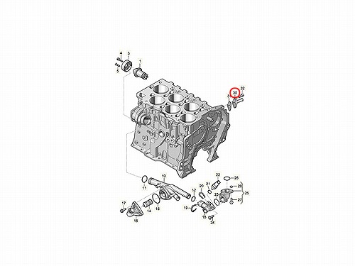 ウォーターフランジ(ウォーターハウジング) VW(フォルクスワーゲン) [03H121145A]