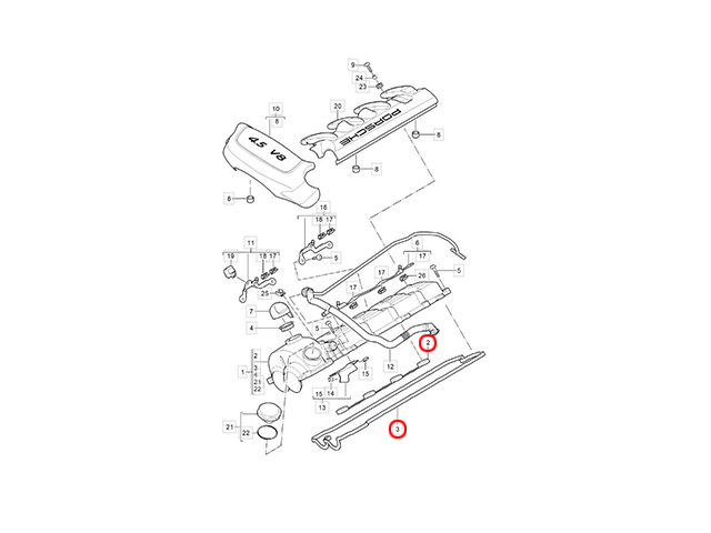 タペットカバーガスケットセット Porsche(ポルシェ) [94810593103-S]