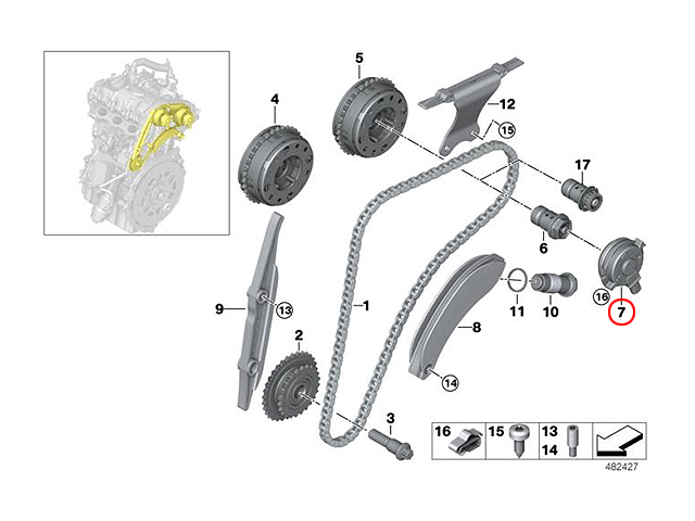 純正 アクチュエーター(VANOS) BMW [11367614288]