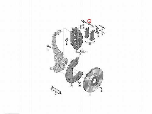 ブレーキパッドセンサー(ディスクパッドセンサー) フロント AUDI(アウディ) [80A615121A]
